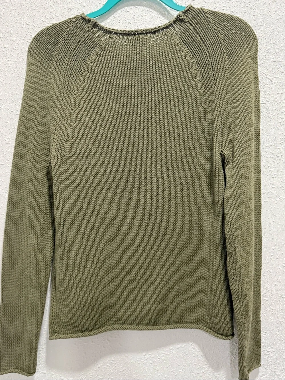 J. Crew 100% cotton Olive Green Crewneck Sweater M